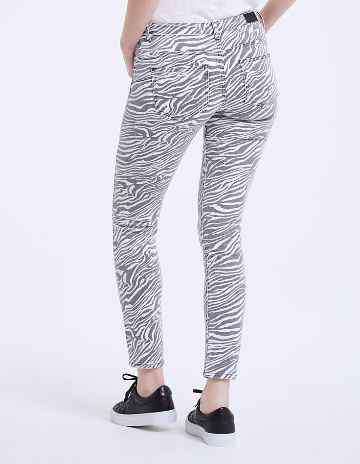 Sculpt-up-Damenjeans, Slim-Fit mit Zebraprint-3