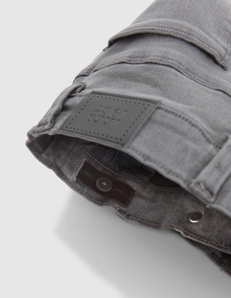 Jean SLIM gris ultra-résistant garçon-6