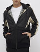 Blouson réversible noir et damier Homme-1