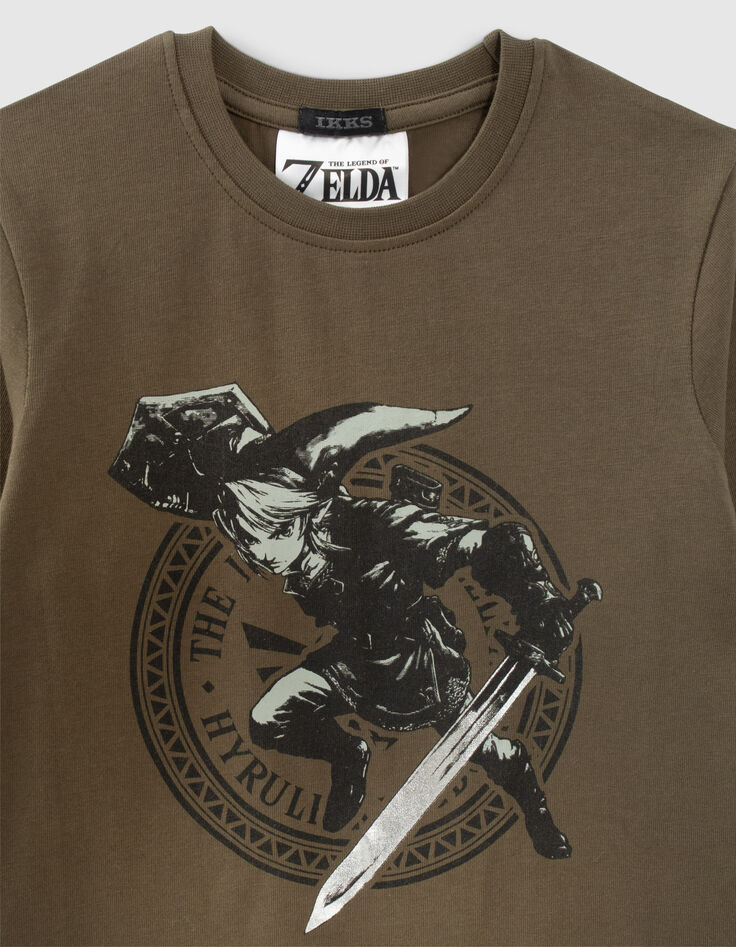 Boys’ khaki THE LEGEND OF ZELDA™ T-shirt with Link image-3
