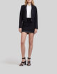 Veste de costume courte noire décor clous Femme-1