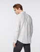 SLIM Albini® overhemd antraciet bloemetjes Heren-3