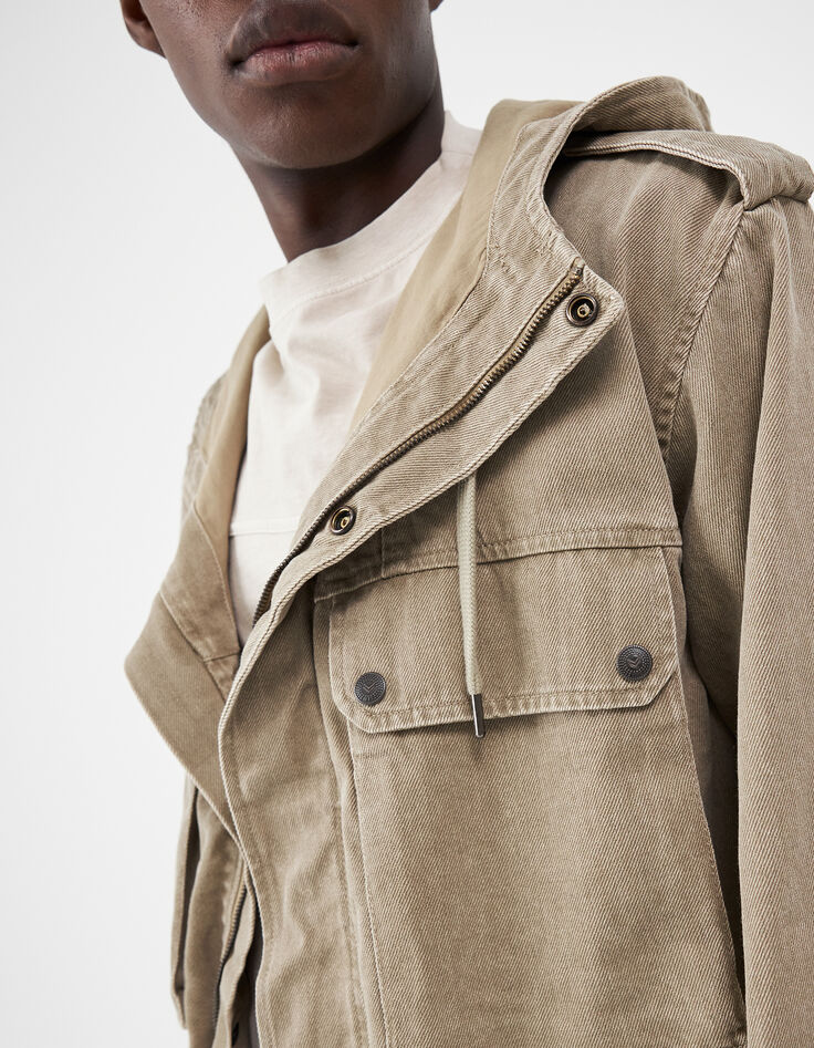 Terra® Denim Unisex-Oversize-Parka in Hellkhaki-4