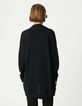 Cardigan noir tricot ajourés Femme-3