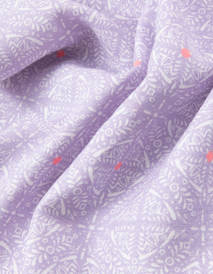 Lila Mädchentop mit kubanischem Steingut-Print-6