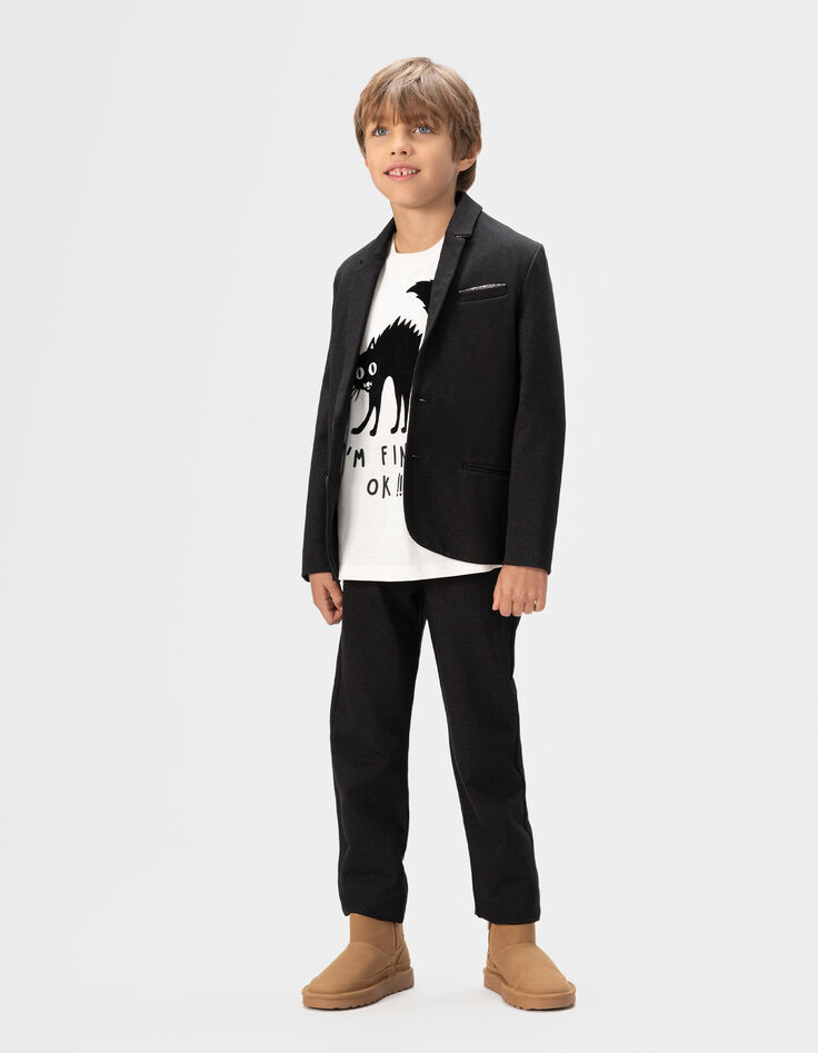 Pantalón traje ceremonia negro imitación niño-1