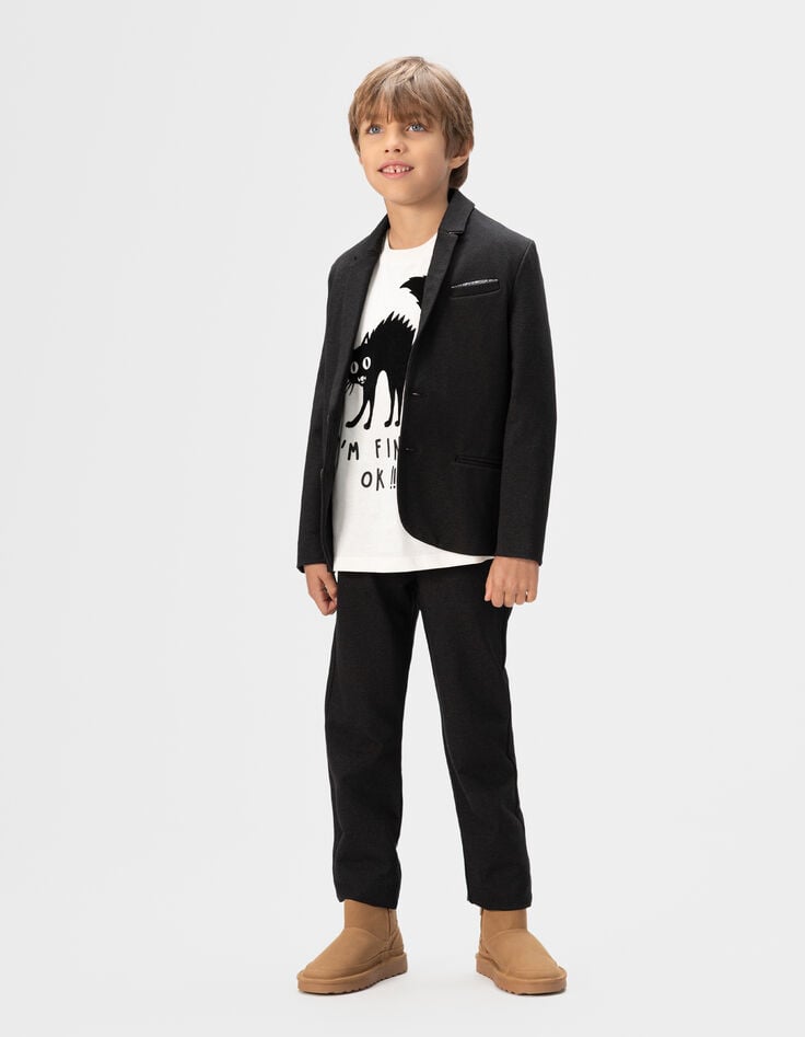 Pantalón traje ceremonia negro imitación niño-1 Pantalón traje ceremonia negro imitación niño-1