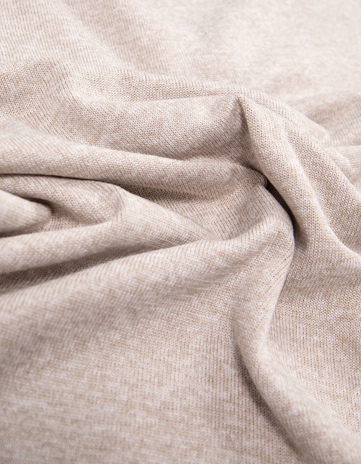 Hellbeiger Feinstrick-Pullover f&uuml;r Herren-7