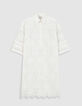 Women's white shirt dress with embroidery-6