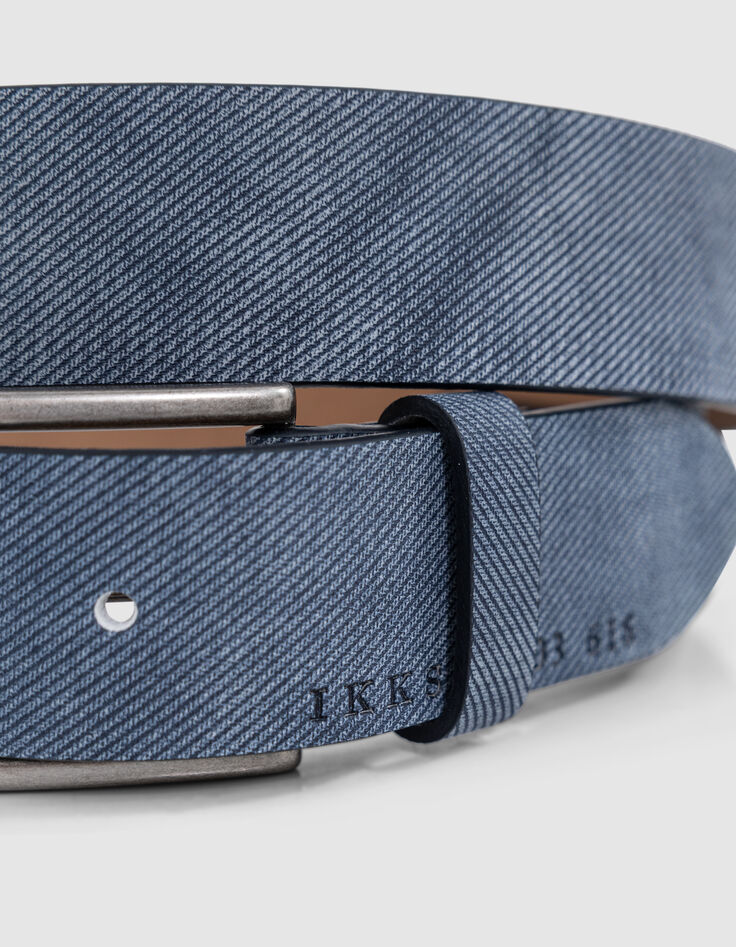 Ceinture marine cuir Homme-3