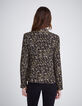 Women’s black fusain print suit jacket-3
