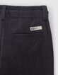 Schwarze Jungen-Jerseyhose mit minimalistischem Motiv-6