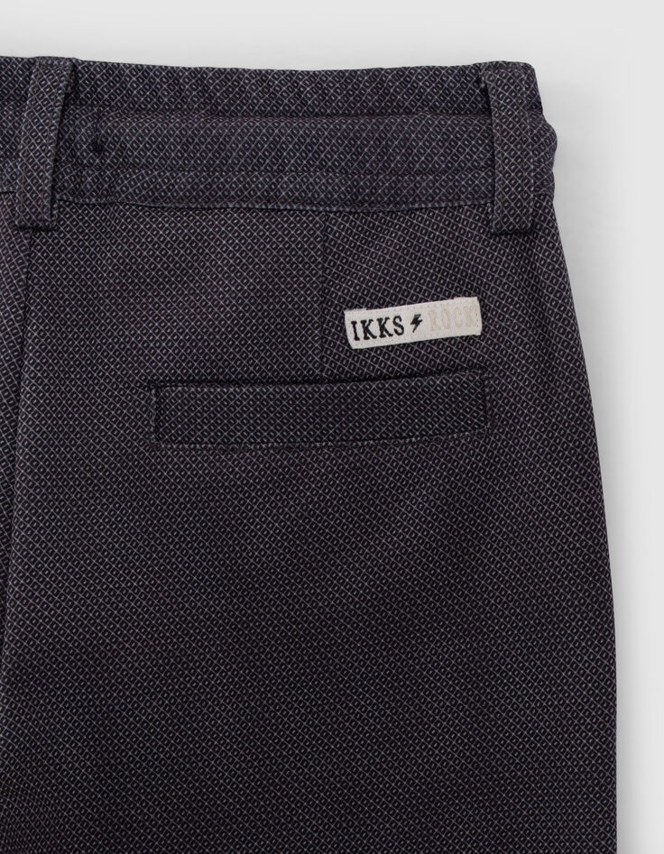 Schwarze Jungen-Jerseyhose mit minimalistischem Motiv-6