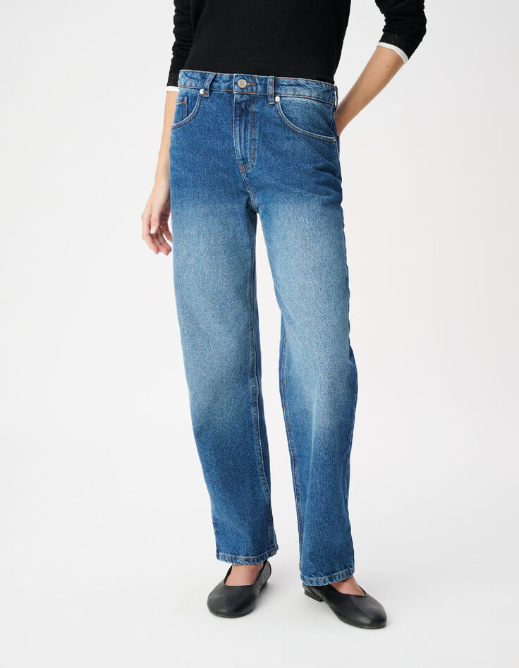 Jean droit bleu 7/8e Anders Femme-2