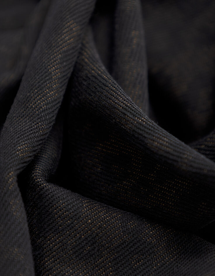 Robe en jean marron imprim&eacute; l&eacute;opard I.Code-10