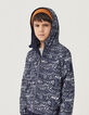 Marineblaue Jungen-Windjacke mit Allover-Print -2