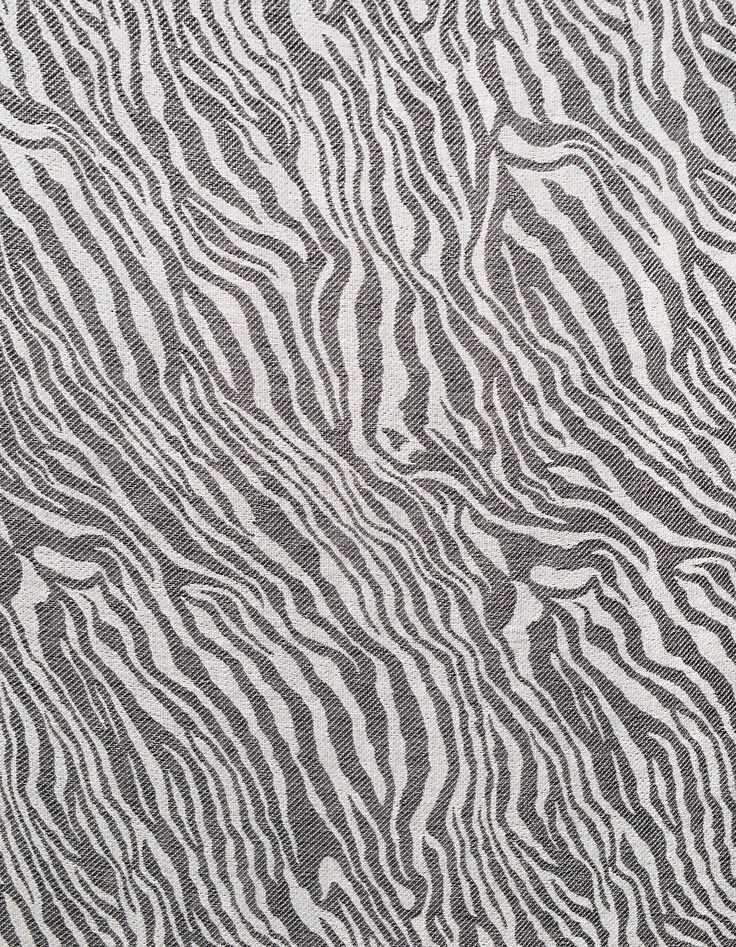 Women’s Tencel zebra print fringed scarf-3