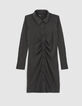 Girls’ grey ribbed shirt dress-1
