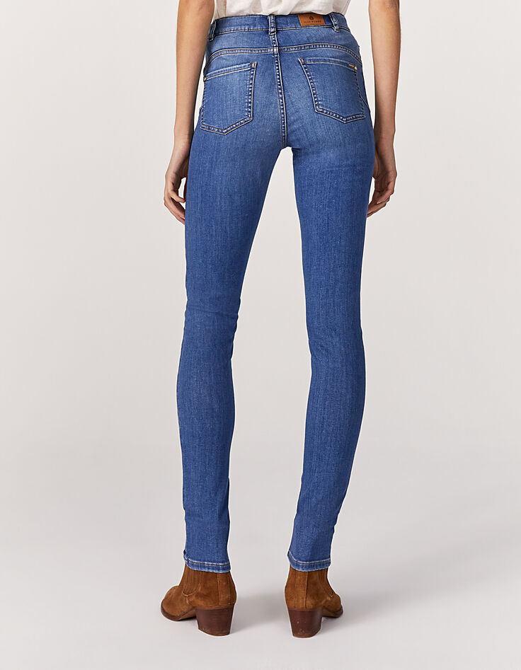 Blaue Sculp-up-Damenjeans im Slim- und Mid-High-Waist-Fit -3