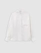 Chemise manches longues blanche oversize-5