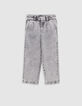 BALLOON jeans grey rhinestone button for girl-4
