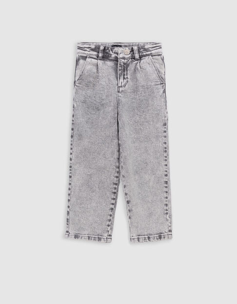 Jean BALLOON gris bouton strass fille - IKKS