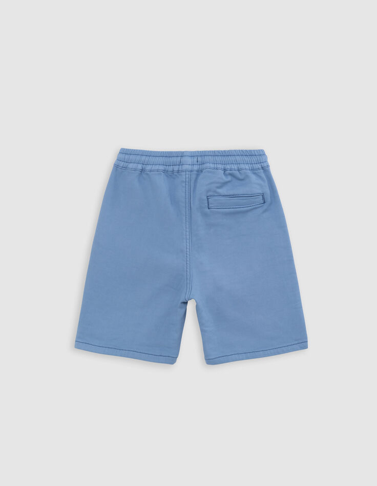 Blaue LOOSE-Jungenstrickbermudas-4