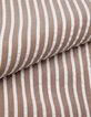 Robe chemise marron motif rayures galons dentelle Femme-8