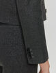Korte grijze blazer met glitters Dames-4