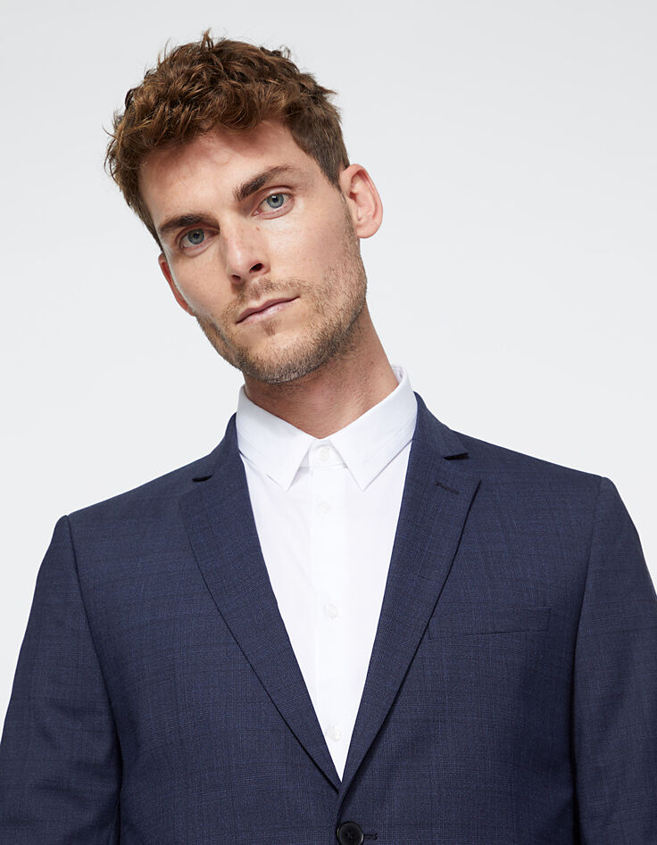 Veste de costume indigo prince-de-galles Homme TRAVEL SUIT-6