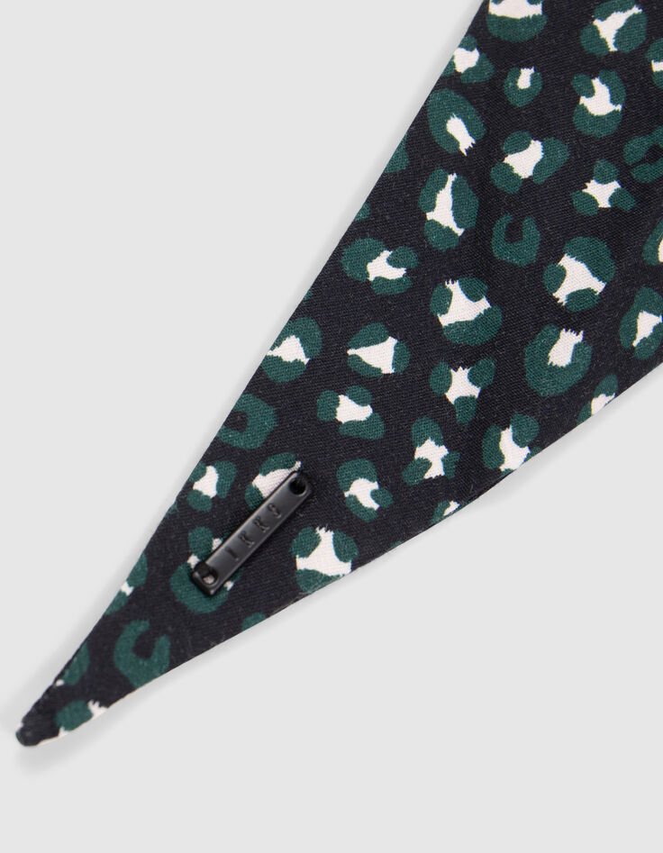 Girl's black leopard print chouchou-foulchie-3 Girl's black leopard print chouchou-foulchie-3