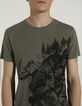 Men&rsquo;s sage T-shirt with tree image-4