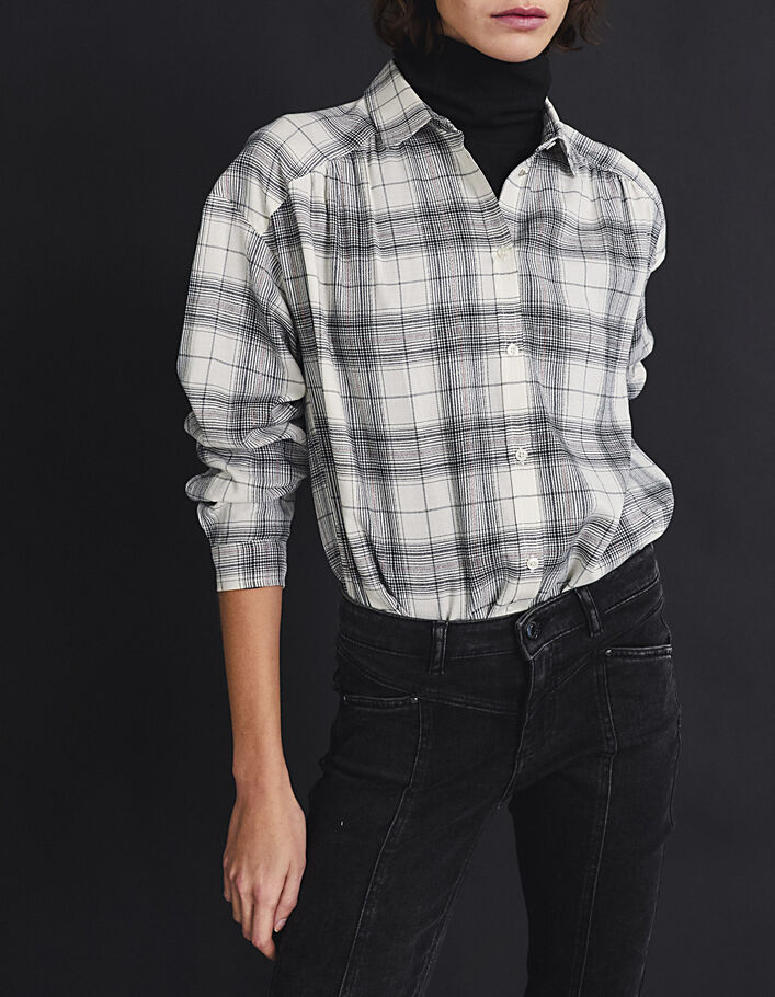 Oversized geruit overhemd dames-2
