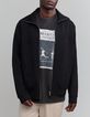 Cardigan zipp&eacute; noir col montant Homme-1