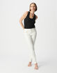 Jean slim blanc Powerstretch laçage poches Femme-2