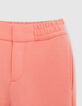 Bermudas naranja felpa techfleece niño-5
