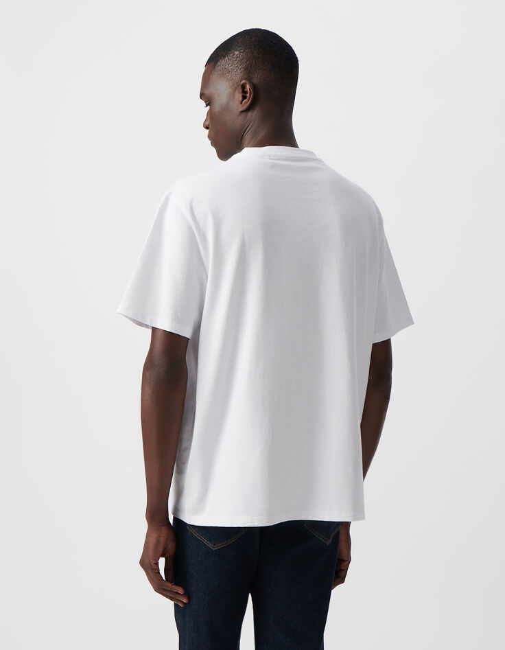 Wit T-shirt met tekst in reliëf DRY FAST Heren-3 Wit T-shirt met tekst in reliëf DRY FAST Heren-3