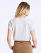 Damen-T-Shirt mit V-Ausschnitt mit Believe-Motiv-3