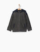 Boys' mixed-material cardigan -2
