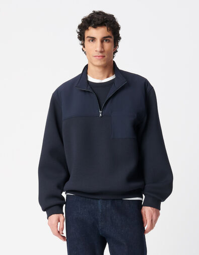 EASY CARE Zweilagen-Sweatshirt f&uuml;r Herren, marineblau - IKKS