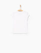 Tee-shirt Wonderwoman blanc avec logo W fille-6