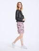 Schwarze Lederjacke mit Lochmuster-6