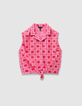 Girls’ pink sleeveless top with red graphic print-2