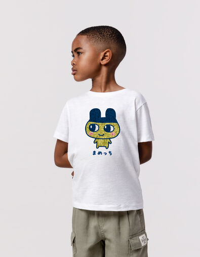 T-shirt blanc bio sequins TAMAGOTCHI x IKKS garçon - IKKS