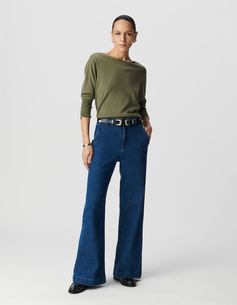 Cardigan kaki réversible devant/dos Femme - IKKS