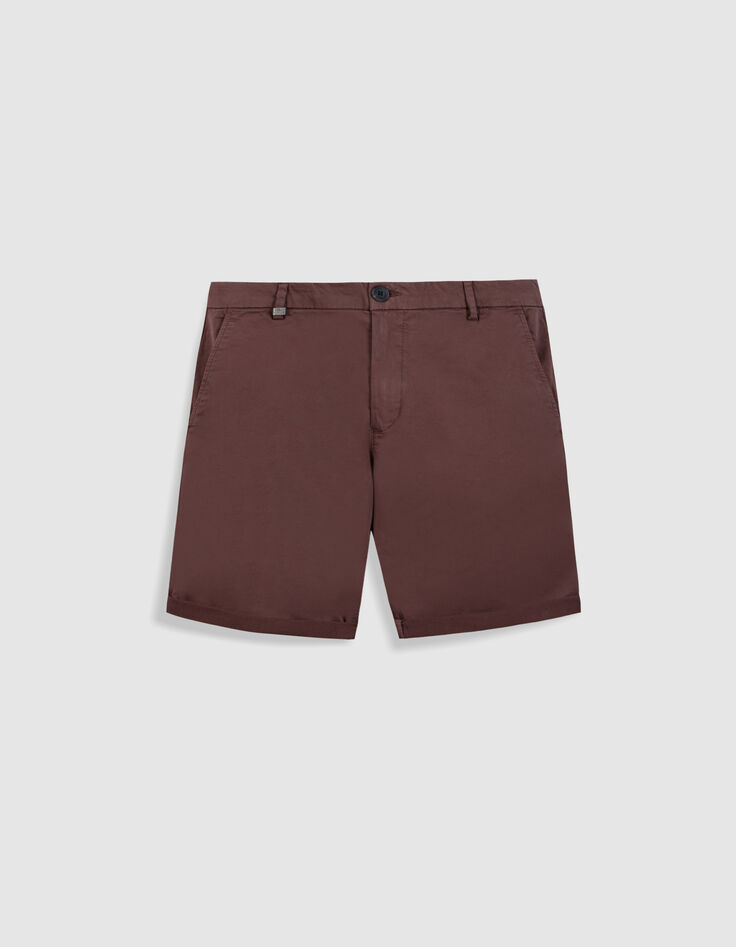 Bermuda chino slim burdeos Hombre-1
