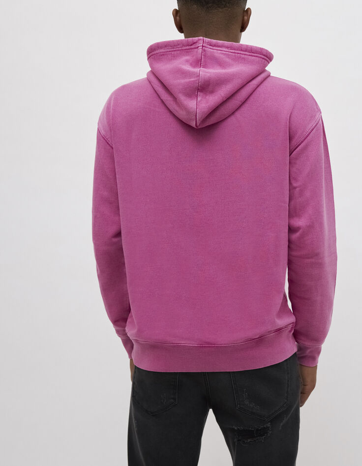 Sudadera rosa felpa capucha Hombre-3