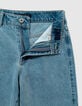 Straight blue jeans for girl-5