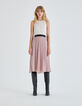 Women’s copper pink pleated midi skirt-6