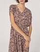 Robe longue en voile recyclé imprimé papillons femme-4